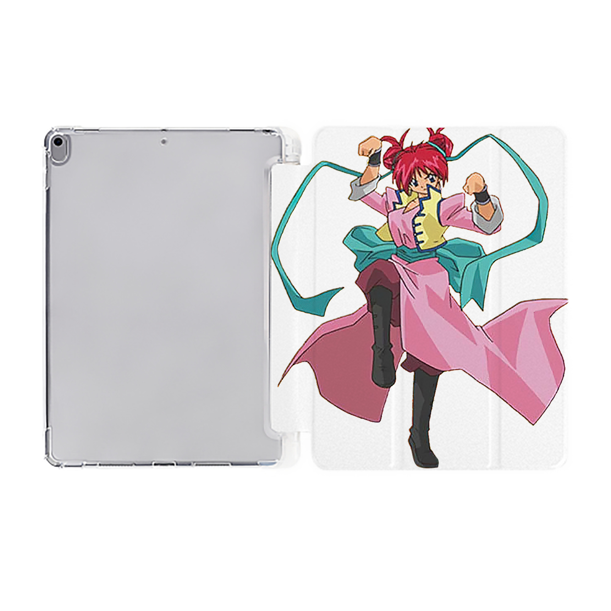 （画像用） 遊☆戯☆王 Yu-Gi-Oh! IPad ケース ペン収納付き 三つ折りスタンド PUレザー×シリコン 対応機種9.5/10.5/10.9インチ